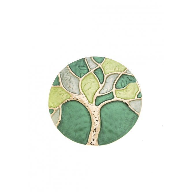 Green Tree Of Life Magnetic Brooch