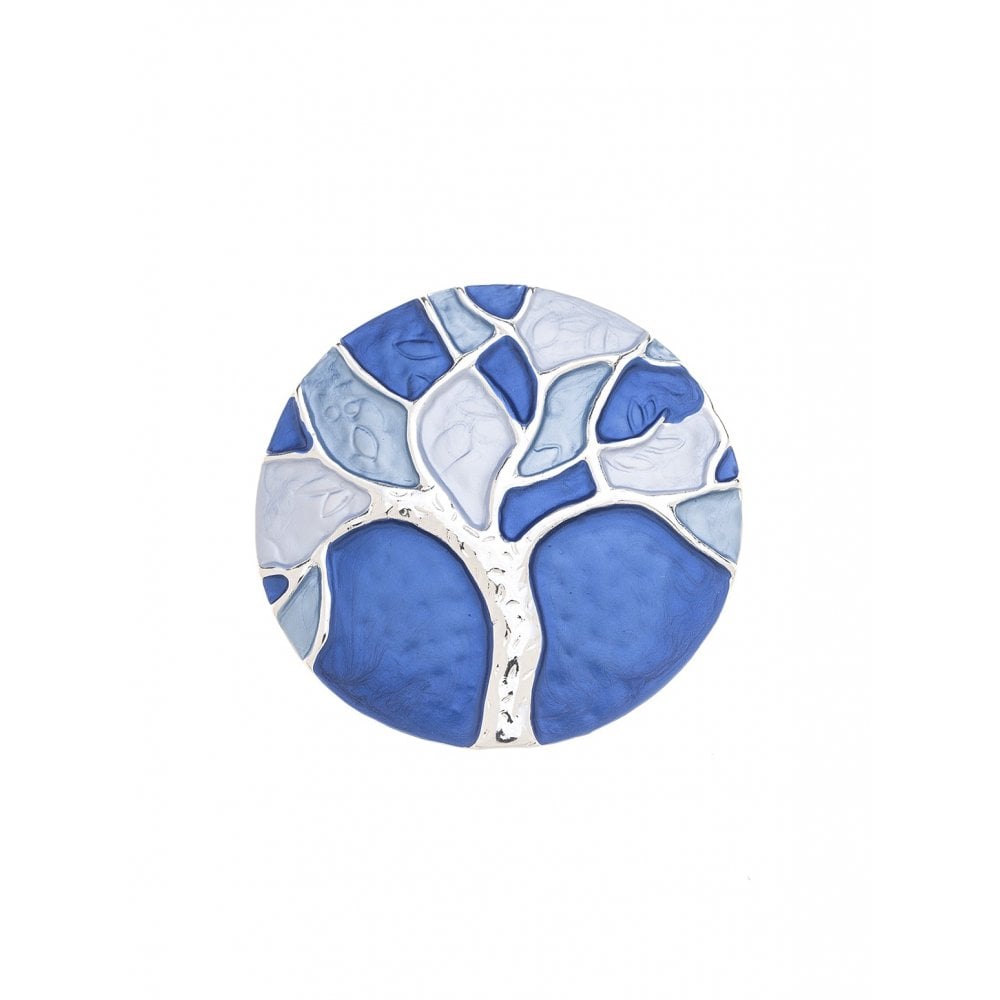 Blue Tree Of Life Magnetic Brooch