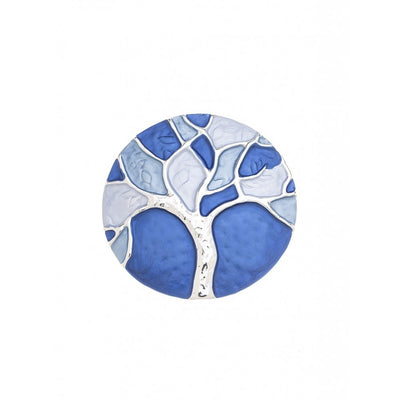 Blue Tree Of Life Magnetic Brooch