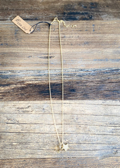 Gold Plated Twin Star Necklace