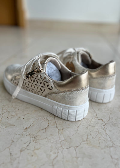 MT Gold Cut Out Trainers