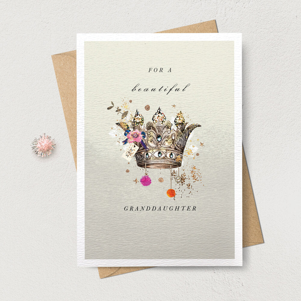 Beautiful Granddaughter Crown Card