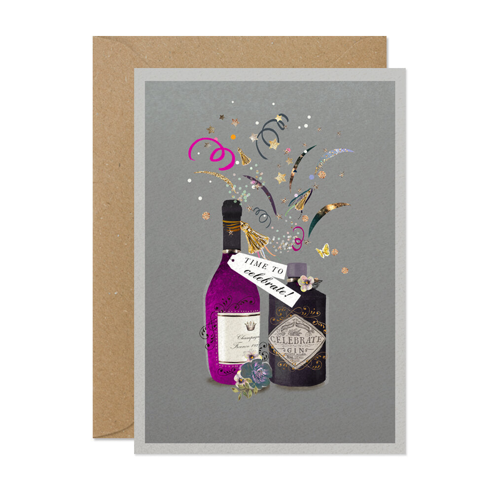 Time To Celebrate! Bottles Card