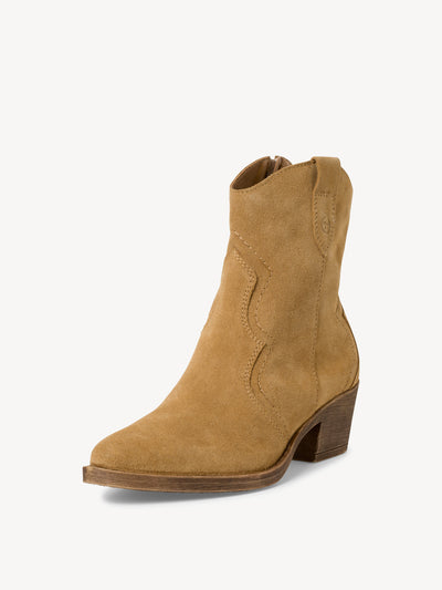 Camel Suede Western Boots