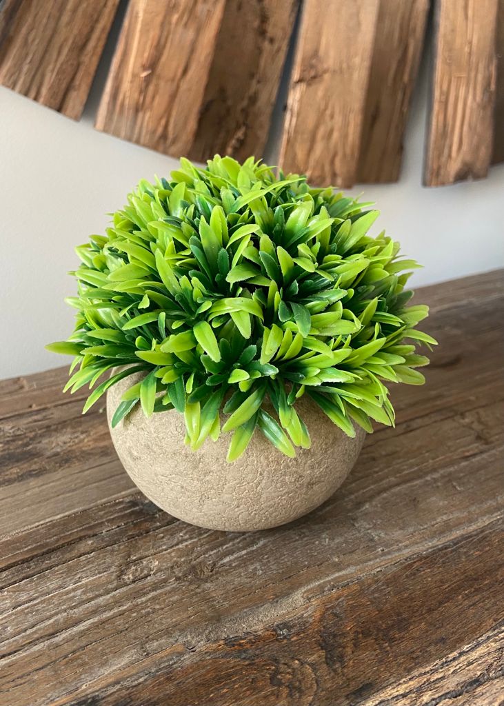 artificial plants in pots uk Artificial Green Plant In Stone Pot 2 – DC Boutique