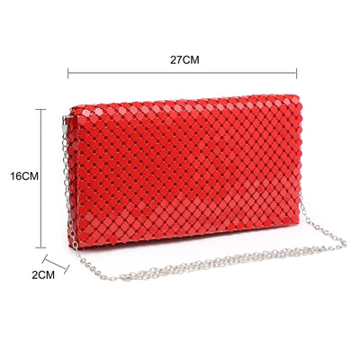 Silver Octagons Clutch Bag