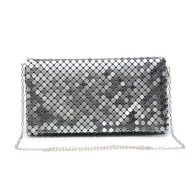Silver Octagons Clutch Bag