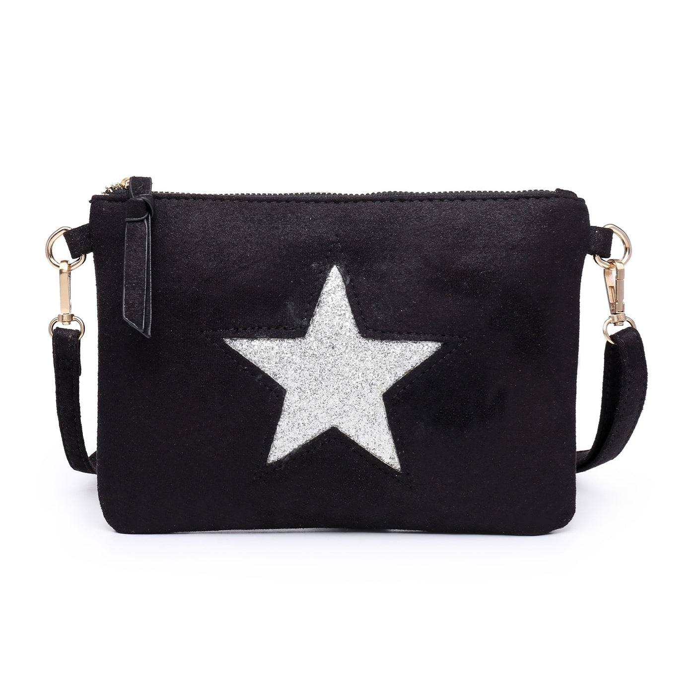 Black & Silver Star Crossbody Bag