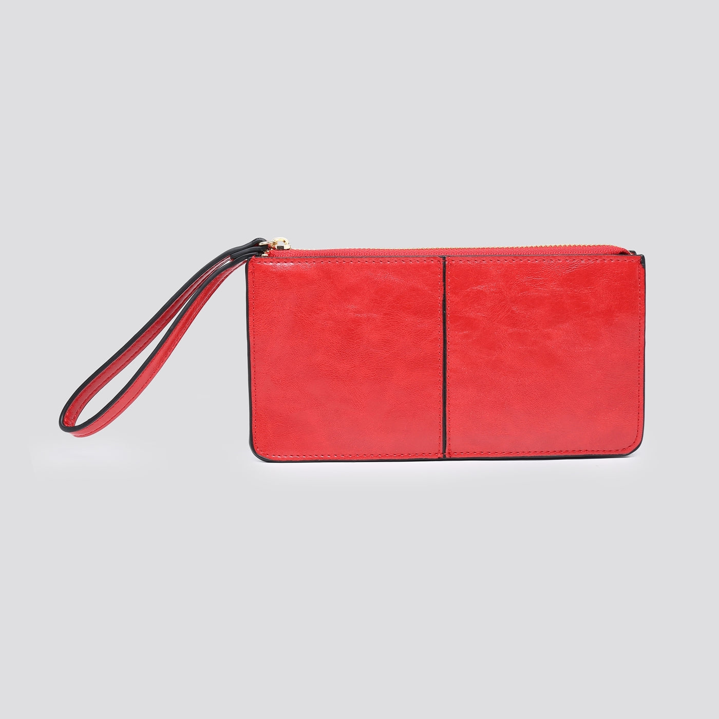 Red Mini Zip Clutch