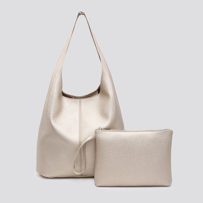 Gold Slouchy Shoulder Bag