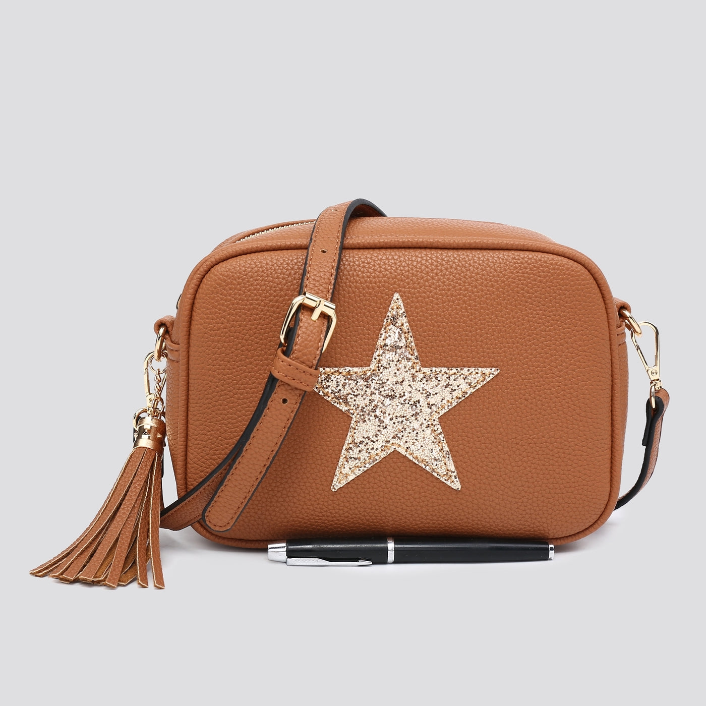 Tan Star Elsie Cross-Body Bag