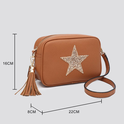 Tan Star Elsie Cross-Body Bag