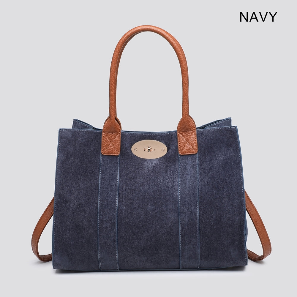 Navy & Tan Eleanor Bag Set