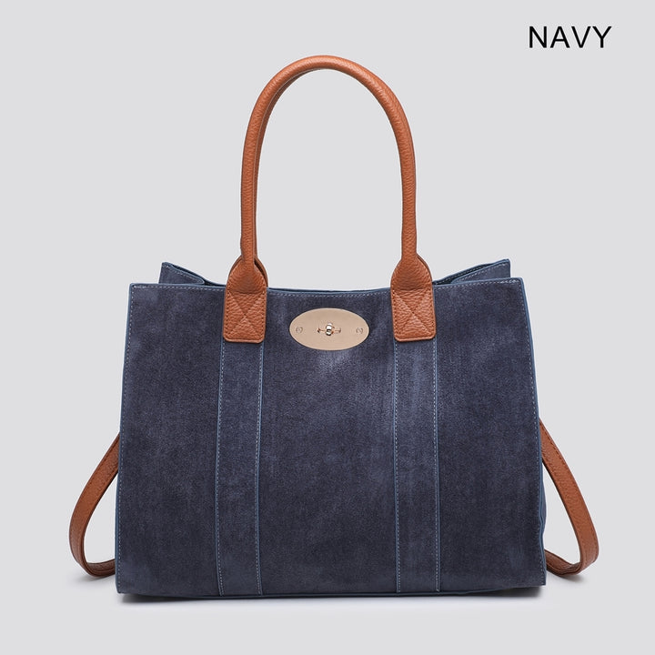 Navy & Tan Eleanor Bag Set