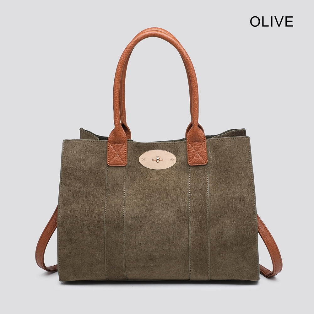 Khaki & Tan Eleanor Bag Set