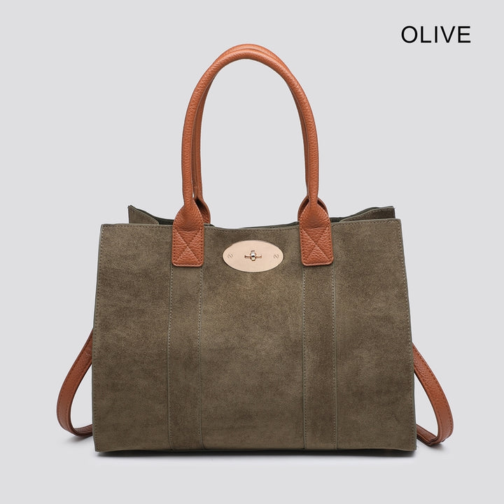 Khaki & Tan Eleanor Bag Set