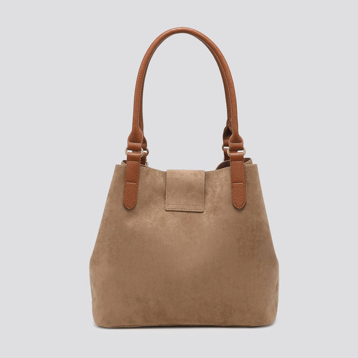 Faux Suede Shoulder Bag