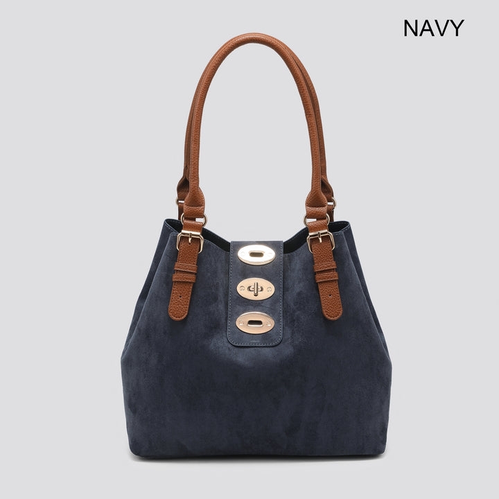 Faux Suede Shoulder Bag