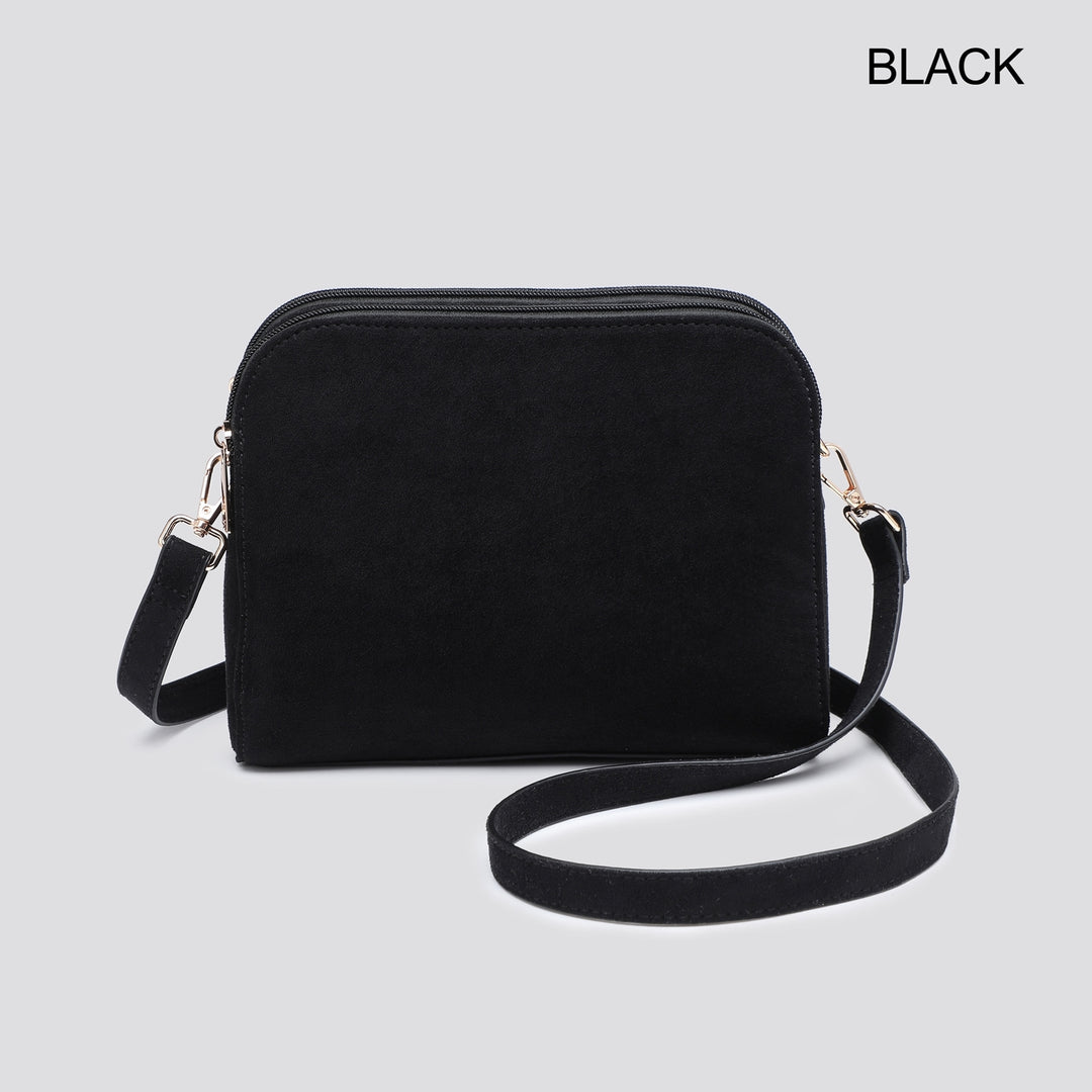 Faux Suede Crossbody Bag