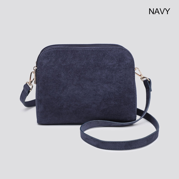 Faux Suede Crossbody Bag