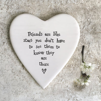 'Friends Are Stars' Porcelain Coaster