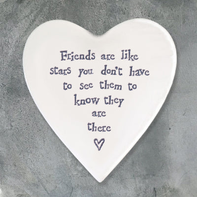 'Friends Are Stars' Porcelain Coaster