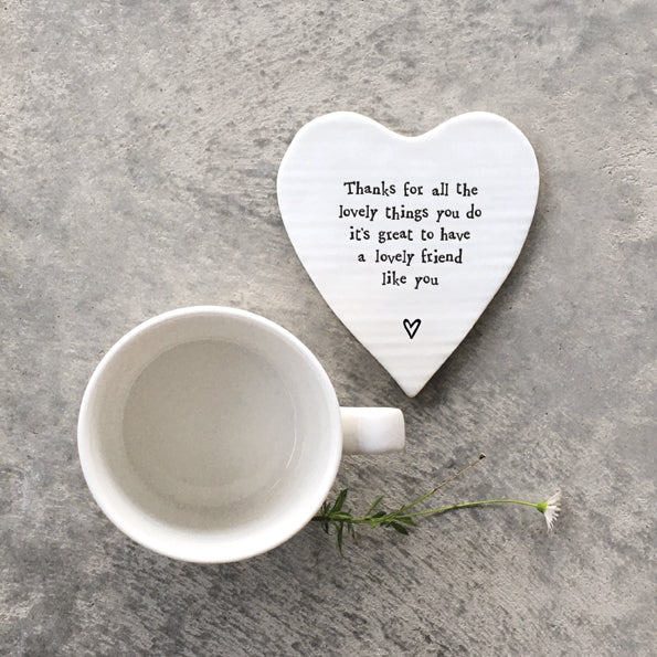 'Lovely Friend Like You' Porcelain Coaster