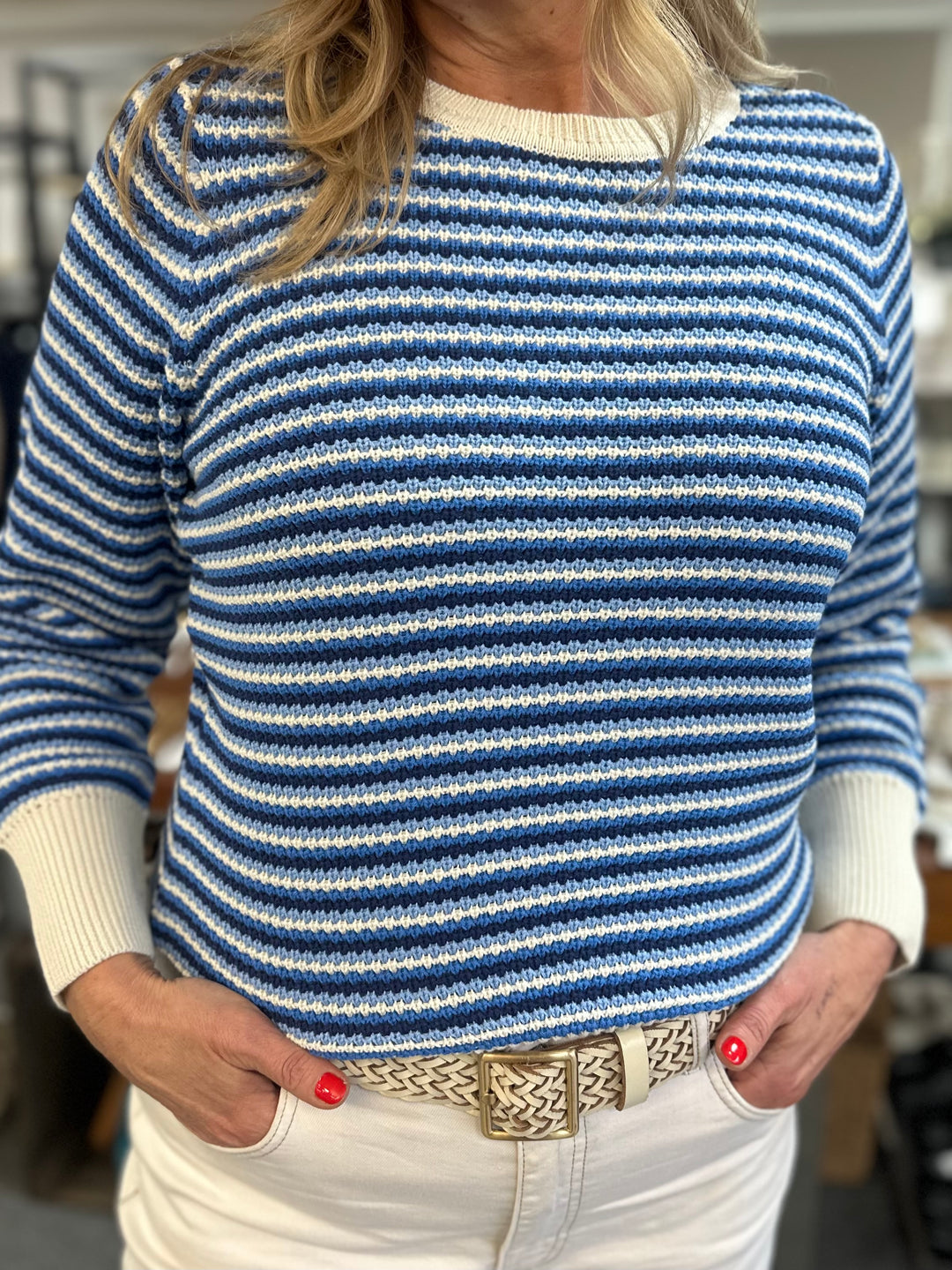 Byoung Blue Stripe Magio Jumper