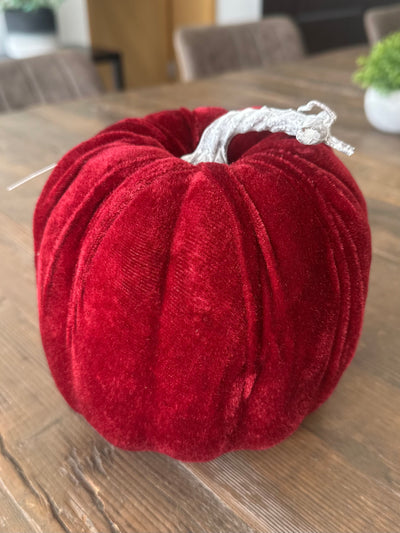 Burgundy Velvet Pumpkin