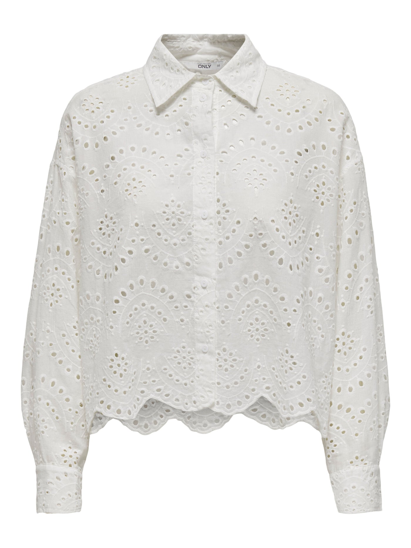 ONLY Off White Broderie Shirt