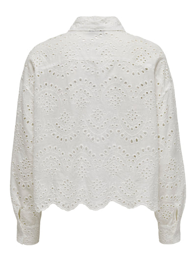 ONLY Off White Broderie Shirt