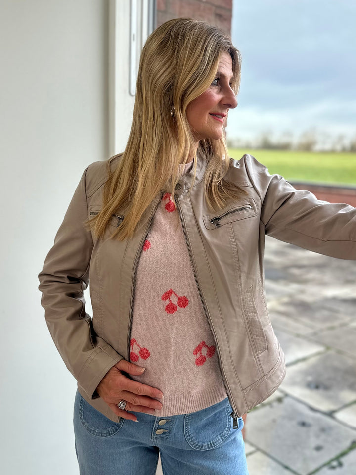 ONLY Stone Faux Leather Biker