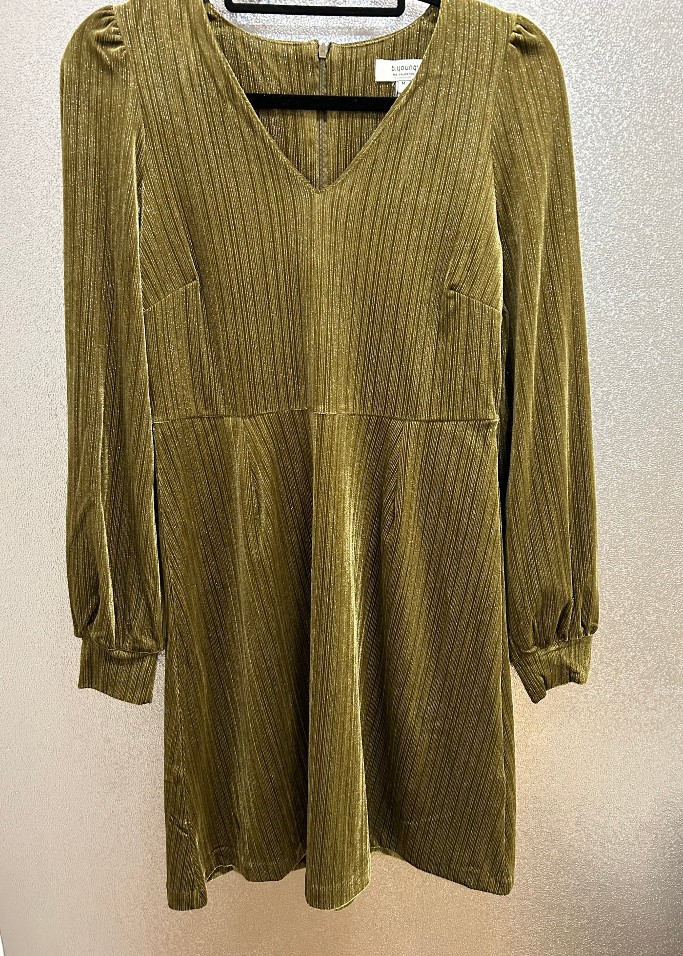 Byoung Olive Velour Pinea Dress