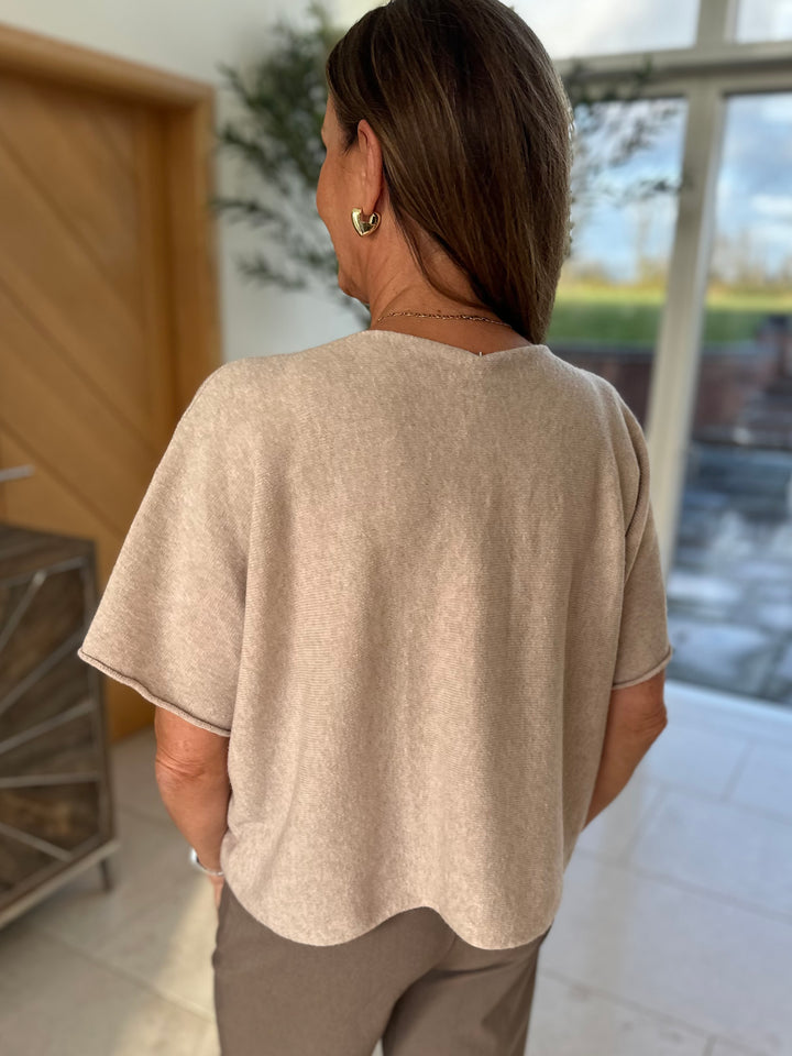 Stone Short Sleeved Jumper