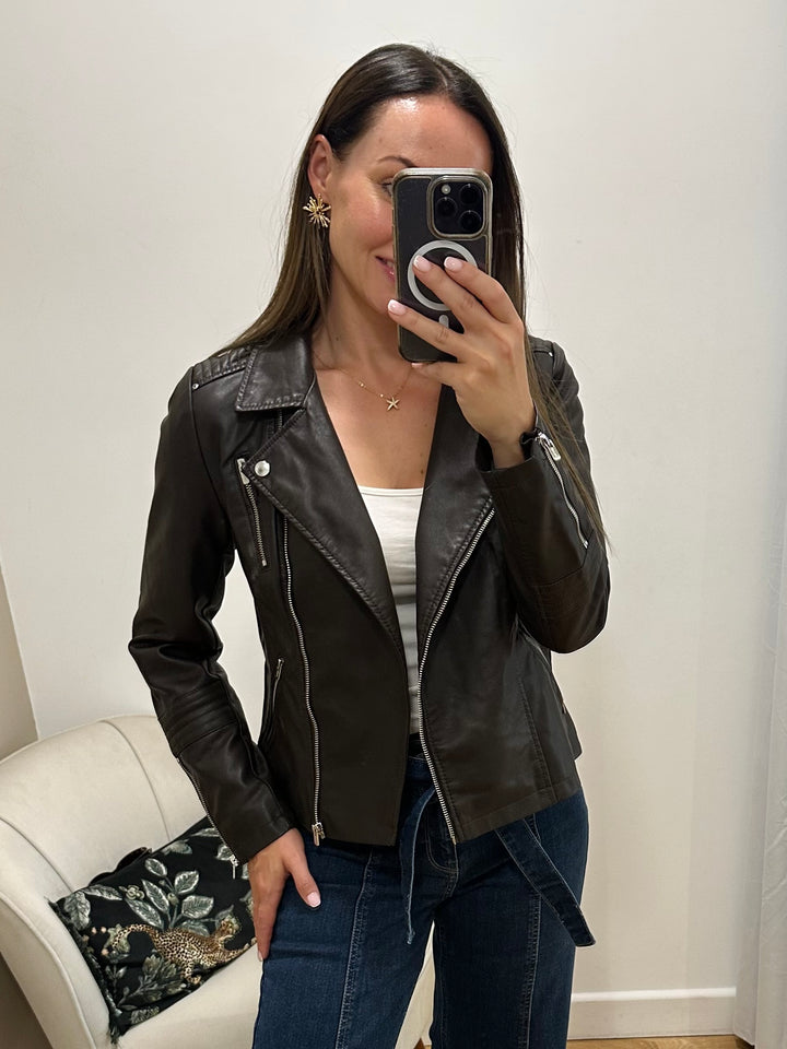 ONLY Chocolate Gemma Biker Jacket