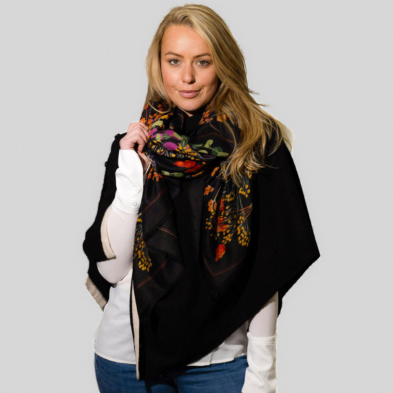 Zelly Black Winter Harvest Scarf