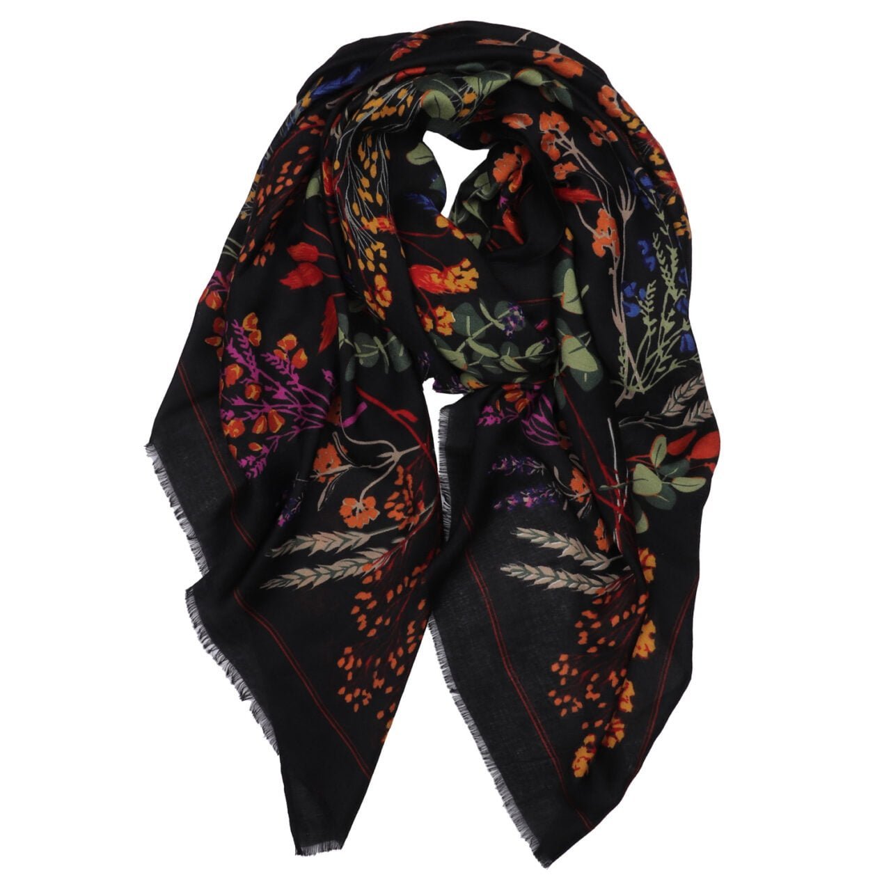 Zelly Black Winter Harvest Scarf
