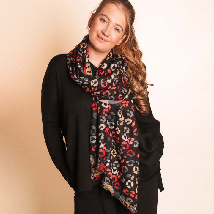 Zelly Animal Multi Print Scarf