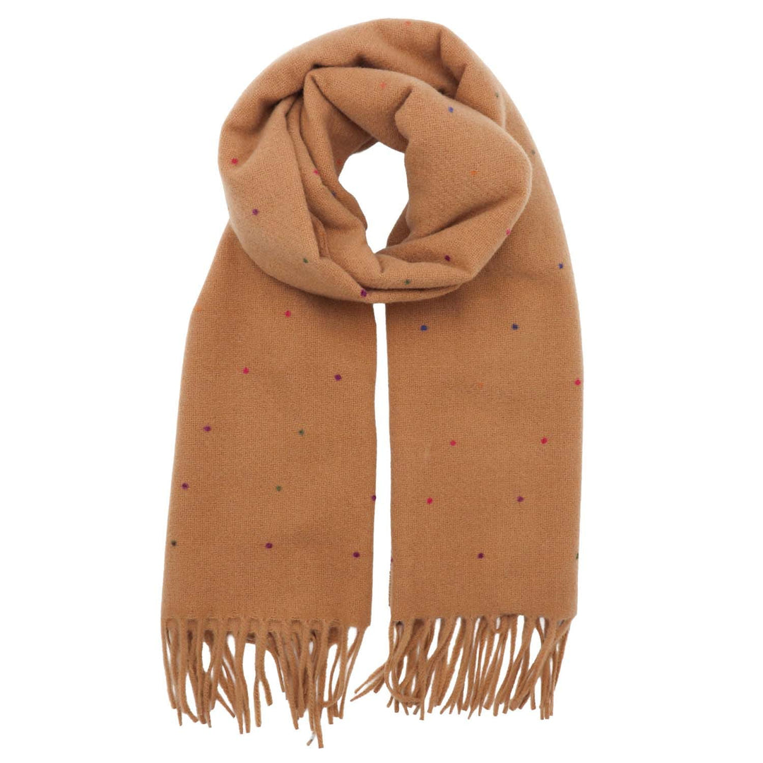 Zelly Camel Multi Spots Scarf