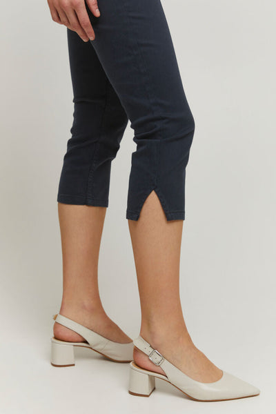 Byoung Navy Crop Slit Jeans