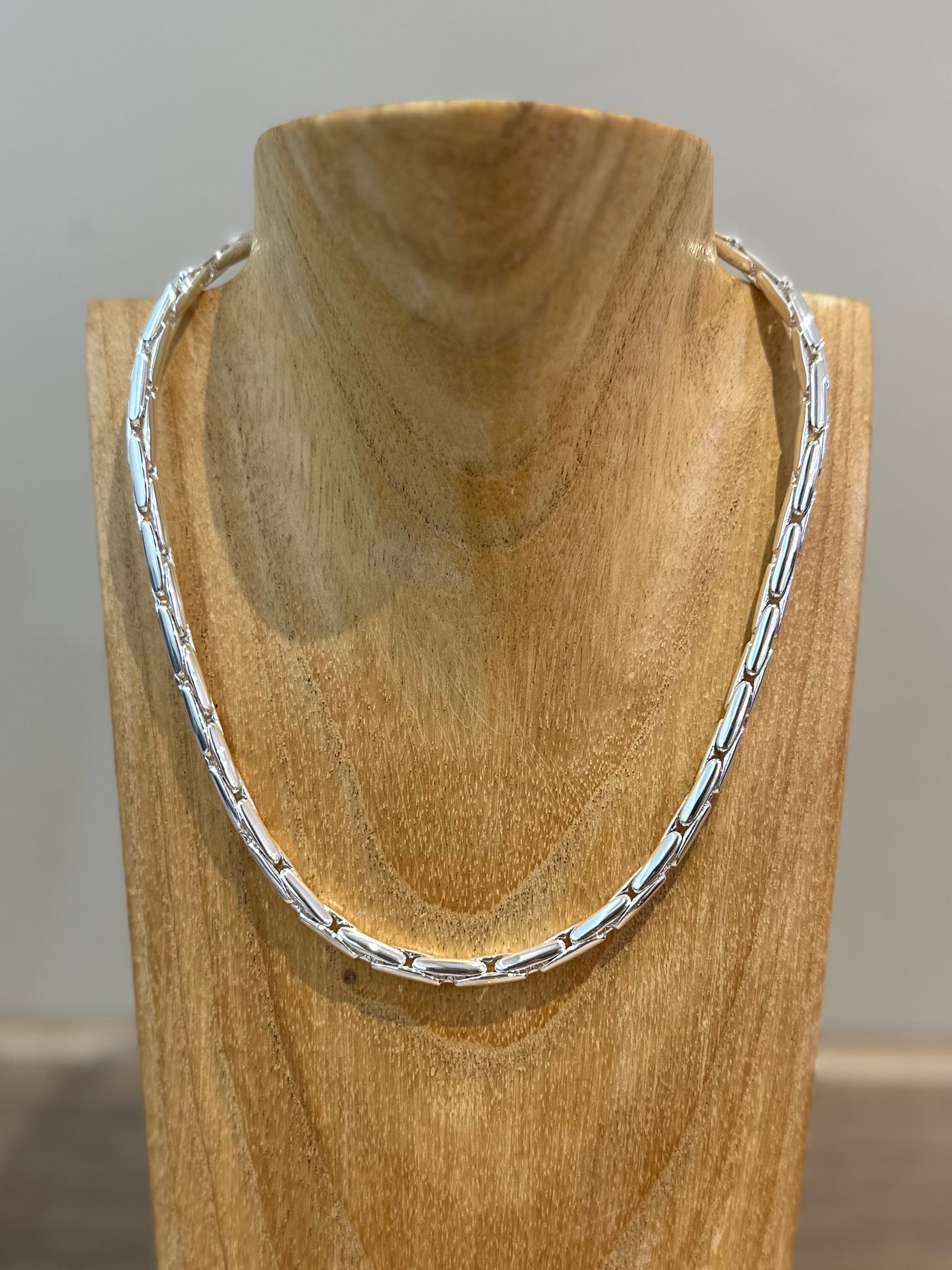 Silver Smooth Chain Short Necklace