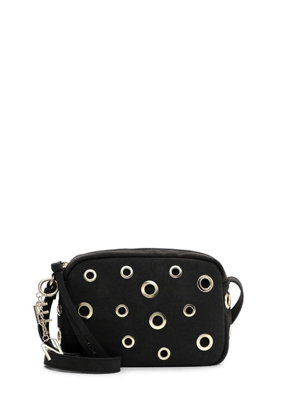 Graphite & Gold Eyelet Bag