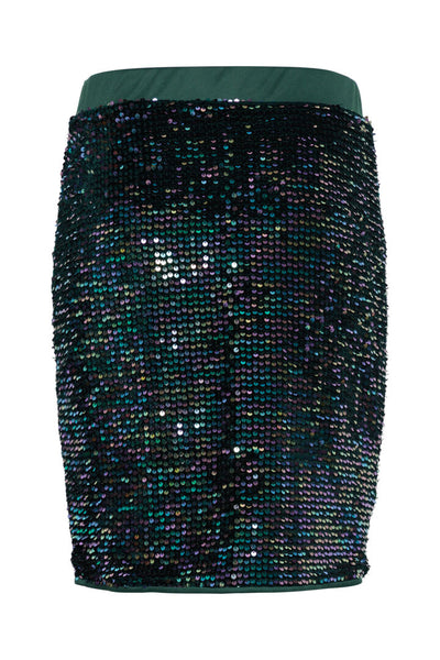 Byoung Green Sequin Salta Mini Skirt