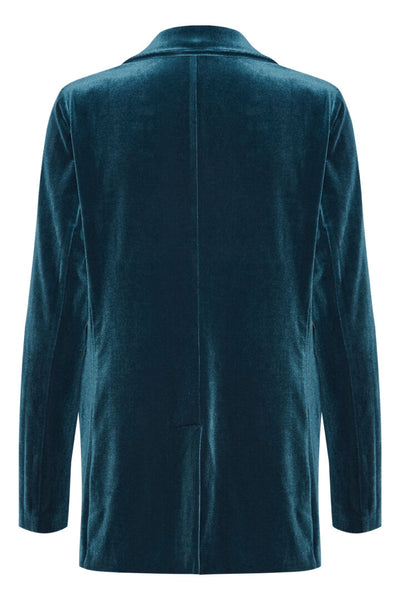 Byoung Teal Velour Perlina Blazer  but