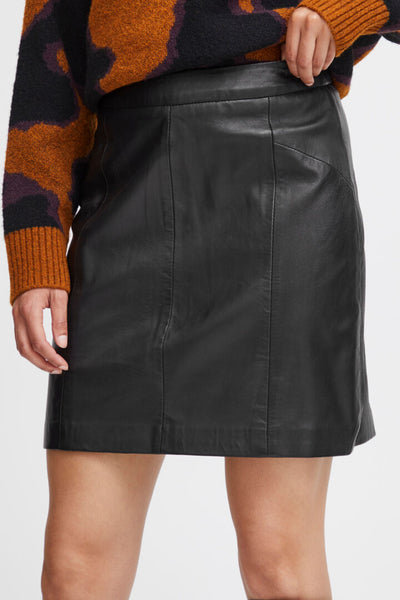 Byoung Black Daran Leather Skirt