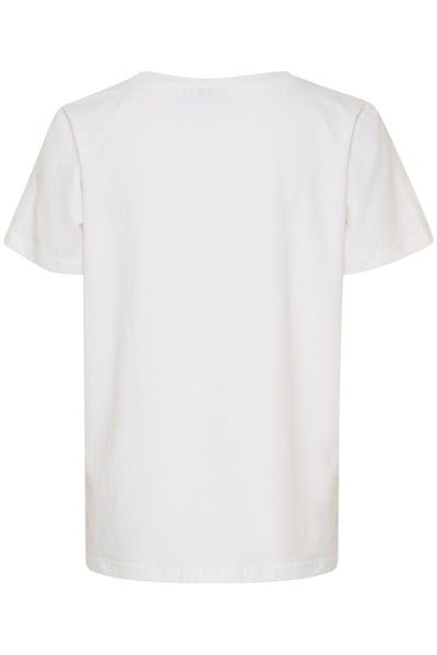 Fransa White Basic T-Shirt