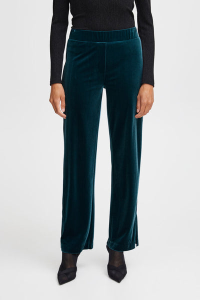 Byoung Teal Velour Perlina Trousers