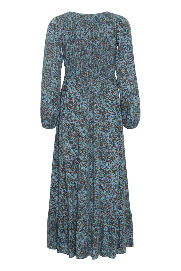 Blue Leopard Rafia Dress
