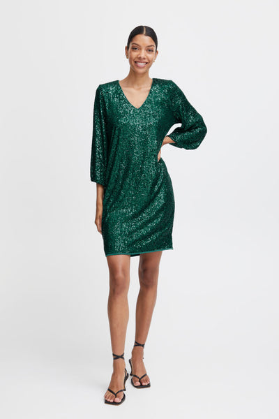 Byoung Green Sequin Solia Dress