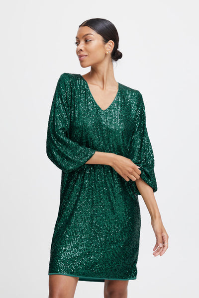 Byoung Green Sequin Solia Dress